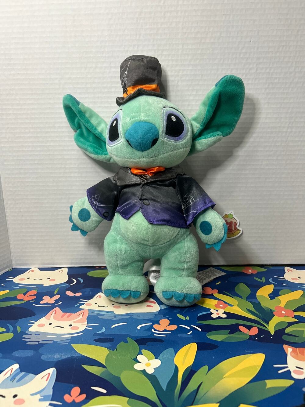 Disney Stitch Plush Halloween 2022 Haunted Mansion Ghost Stitch Top Hat Costume